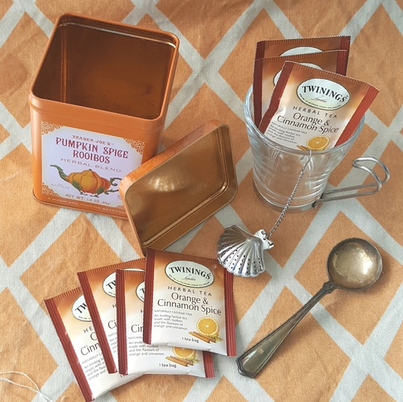 Trader Joe's Kitchen Trader Joes Tin Tea Pumpkin Spice Rooibos Orange